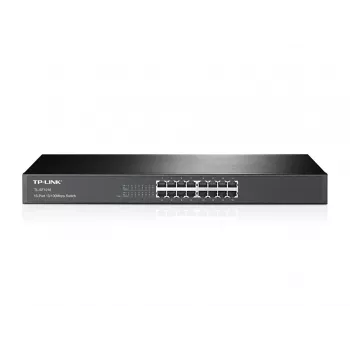 TP-Link TL-SF1016 16 prievadų 10/100Mbps tinklo jungiklis, nevaldomas, Fast Ethernet, montuojamas į stelažą, 1U