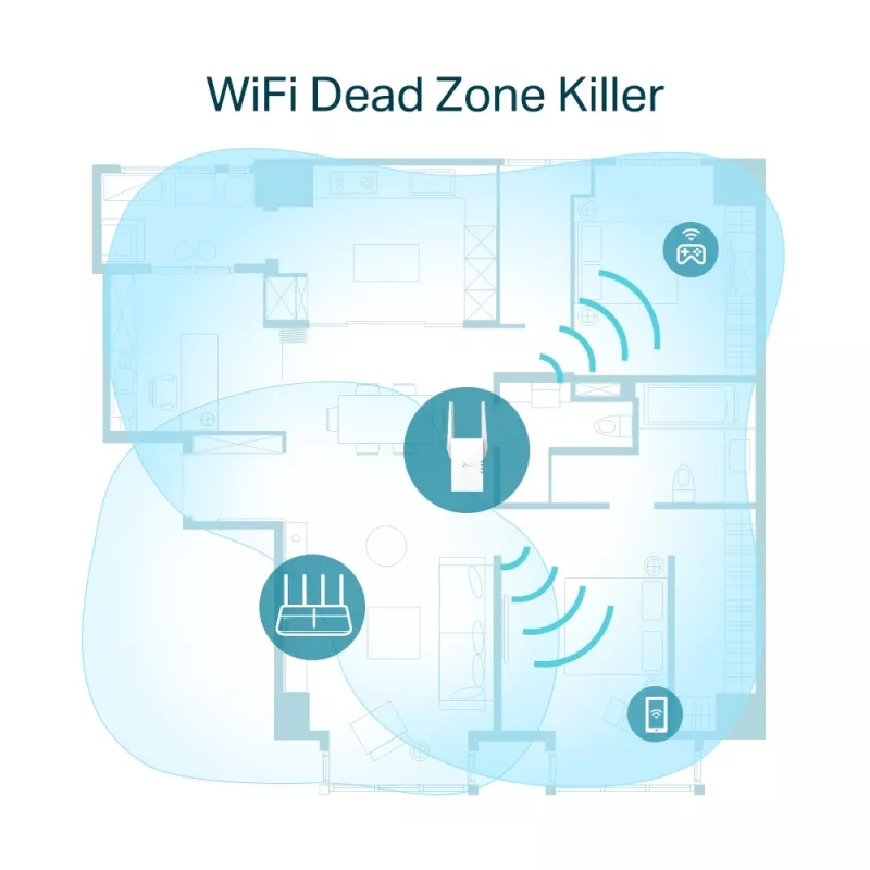 Tinklo stiprintuvas TP-Link AX1800 WiFi 6 Extender RE605X