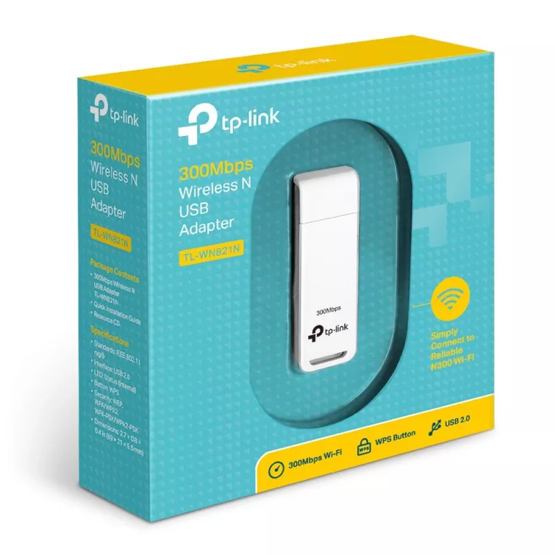 TP-Link TL-WN821N belaidžio tinklo adapteris WLAN 300 Mbit/s USB