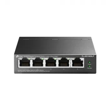 TP-Link TL-SG1005LP tinklo jungiklis, nevaldomas, Gigabit Ethernet (10/100/1000), Power over Ethernet (PoE), juodas