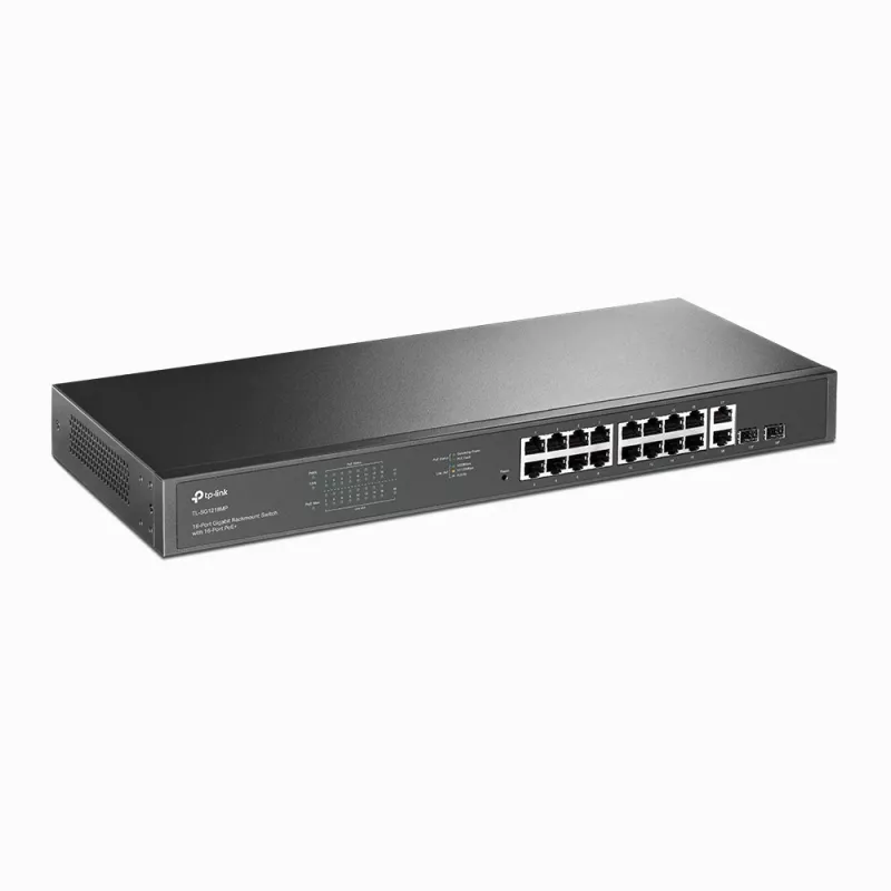 TP-Link TL-SG1218MP 18 prievadų Gigabit tinklo jungiklis su 16 PoE+, nevaldomas, 1U