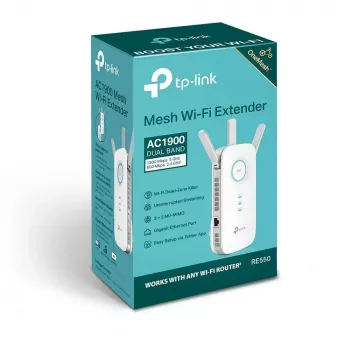 TP-Link RE550 belaidžio tinklo stiprintuvas, 1900 Mbit/s, dual band, baltas