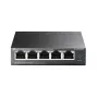 TP-Link 5 prievadų 10/100Mbps stalinis PoE komutatorius su 4 PoE prievadais, nevaldomas, Fast Ethernet, pilnas dupleksas