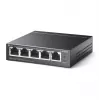 TP-Link 5 prievadų 10/100Mbps stalinis PoE komutatorius su 4 PoE prievadais, nevaldomas, Fast Ethernet, pilnas dupleksas