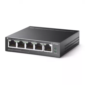 TP-Link 5 prievadų 10/100Mbps stalinis PoE komutatorius su 4 PoE prievadais, nevaldomas, Fast Ethernet, pilnas dupleksas