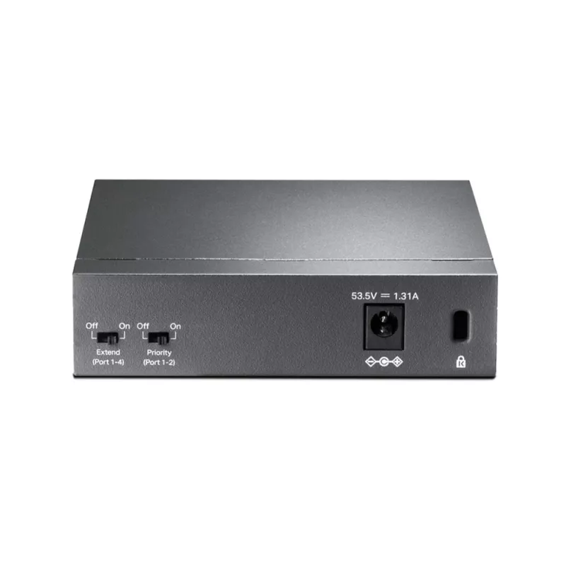 TP-Link 5 prievadų 10/100Mbps stalinis PoE komutatorius su 4 PoE prievadais, nevaldomas, Fast Ethernet, pilnas dupleksas