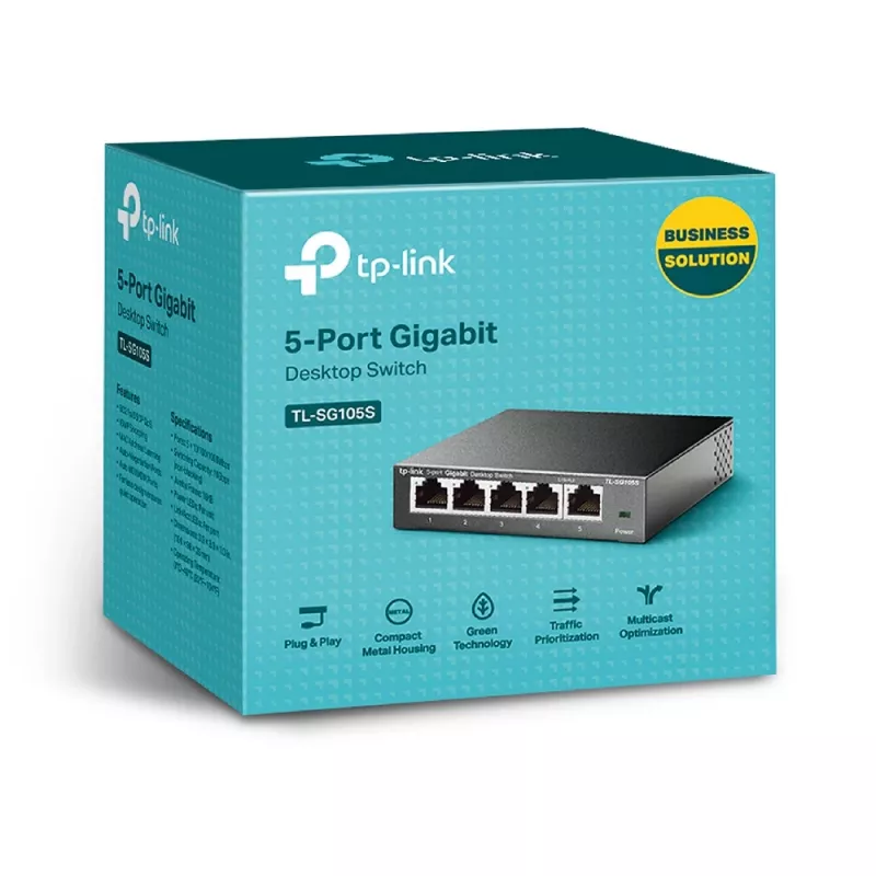 Nevaldomas komutatorius TP-Link TL-SG105S 5 prievadai 10/100/1000Mbps