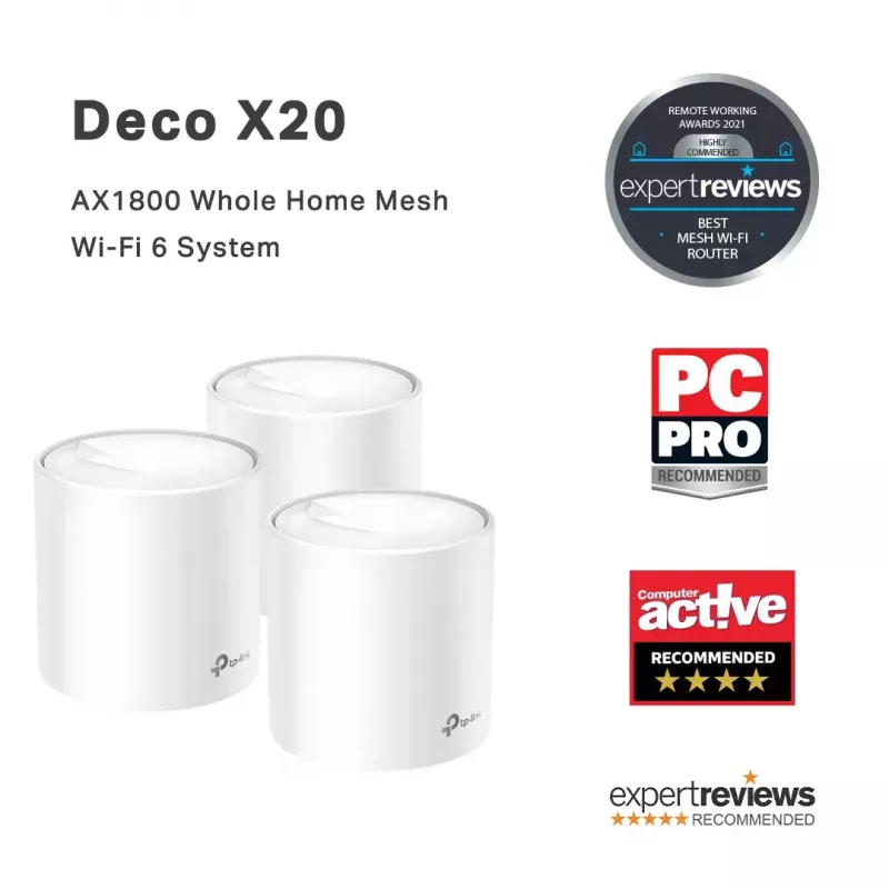 TP-Link Deco X20 AX1800 belaidžio tinklo sistema 3 vnt.