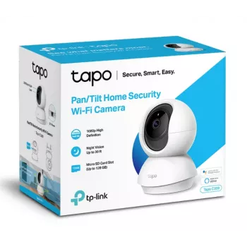 TP-Link Tapo Pan/Tilt Vidaus Wi-Fi IP Kamera, 2K, Naktinis Matymas, Dvipusis Garsas, Palaiko microSD iki 512 GB, Balta
