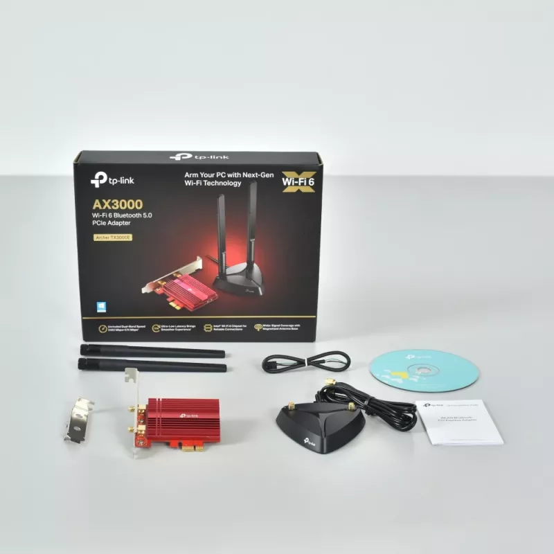 PCIe adapteris TP-Link Archer TX3000E AX3000 Wi-Fi 6 Bluetooth 5.0