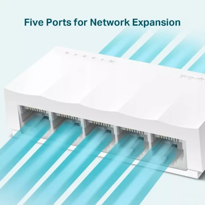 Tinklo jungiklis TP-Link LS1005 nevaldomas Fast Ethernet baltas