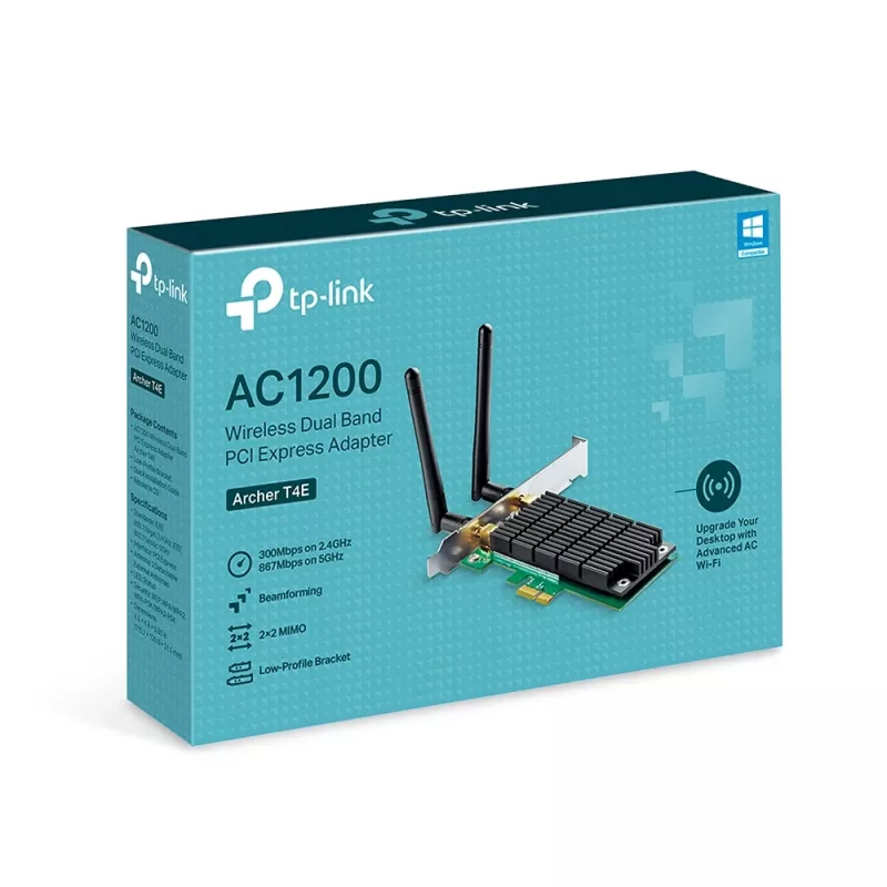TP-Link Archer T4E AC1200 belaidis dviejų juostų PCI Express WiFi adapteris
