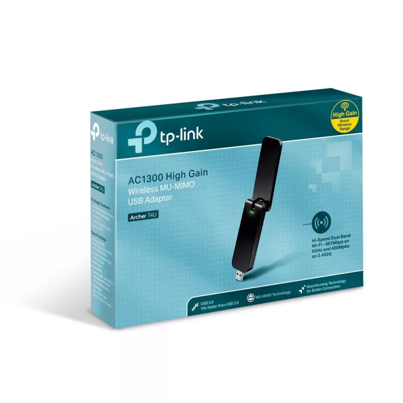 TP-Link Archer T4U belaidis USB adapteris WLAN 867 Mbit/s