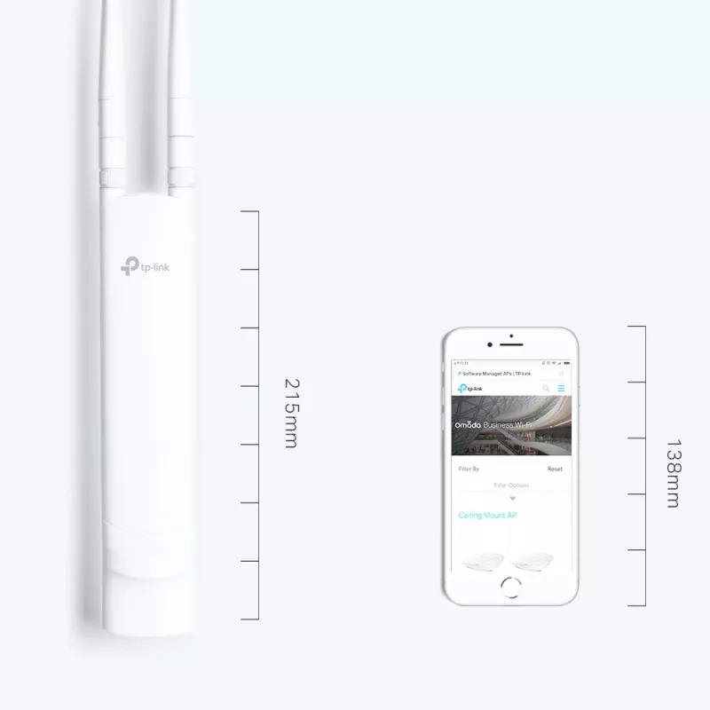 Belaidis prieigos taškas TP-Link EAP110-Outdoor 2,4 GHz Wi-Fi N