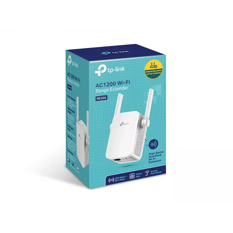 TP-Link AC1200 „Mesh“ Wi-Fi signalo stiprintuvas, baltas