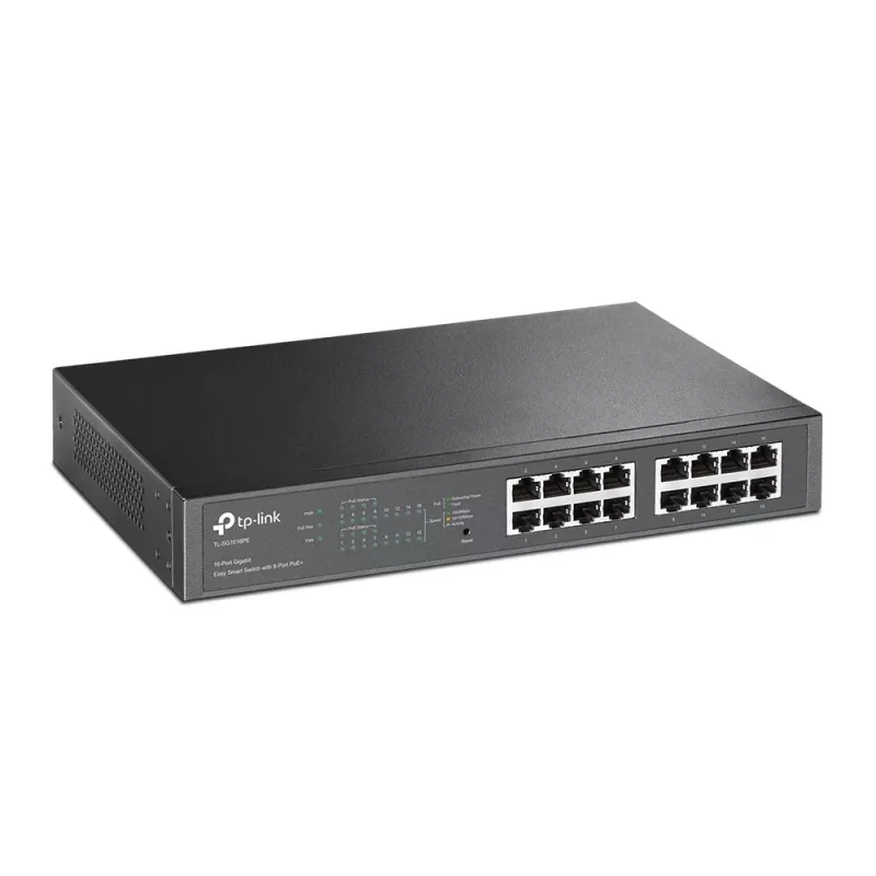 Valdomas jungiklis TP-Link TL-SG1016PE 16 prievadų Gigabit su 8 prievadais PoE+