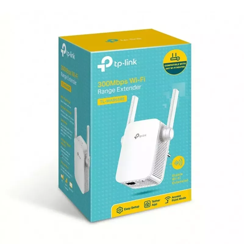 TP-Link TL-WA855RE belaidžio tinklo stiprintuvas, baltas, 300 Mbit/s, 10/100 Mbit/s