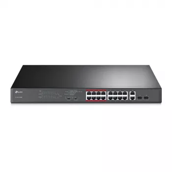 TP-Link TL-SL1218MP 16 prievadų 10/100Mbps + 2 prievadų Gigabit nevaldomas PoE jungiklis