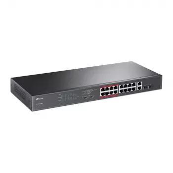 TP-Link TL-SL1218MP 16 prievadų 10/100Mbps + 2 prievadų Gigabit nevaldomas PoE jungiklis