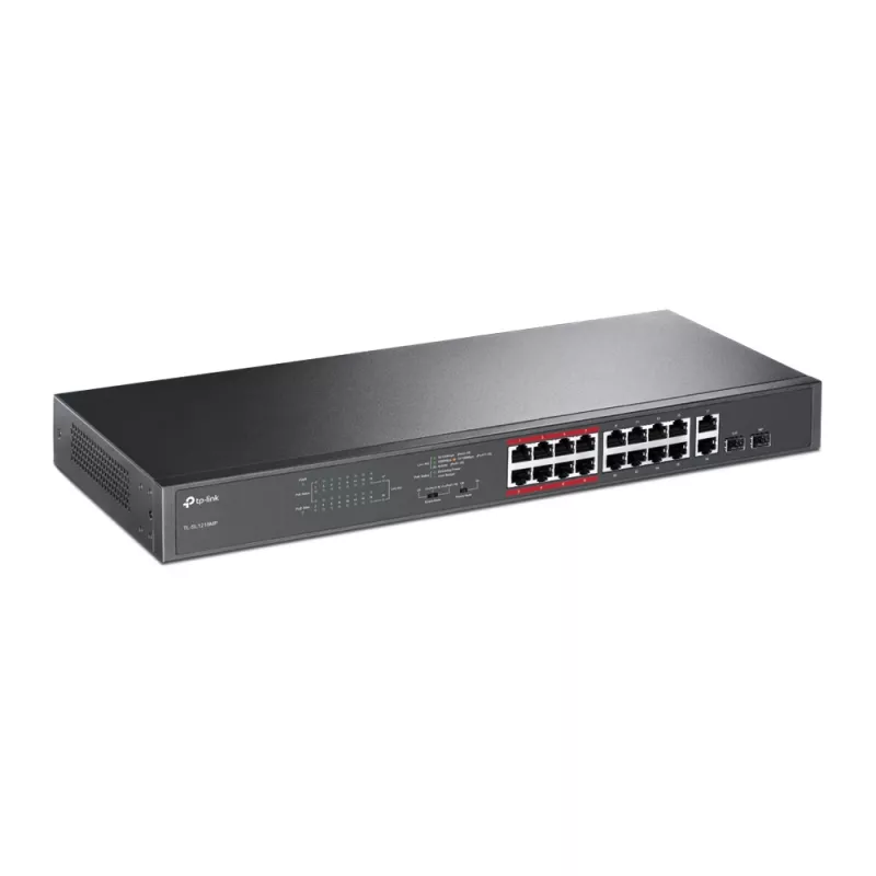 TP-Link TL-SL1218MP 16 prievadų 10/100Mbps + 2 prievadų Gigabit nevaldomas PoE jungiklis