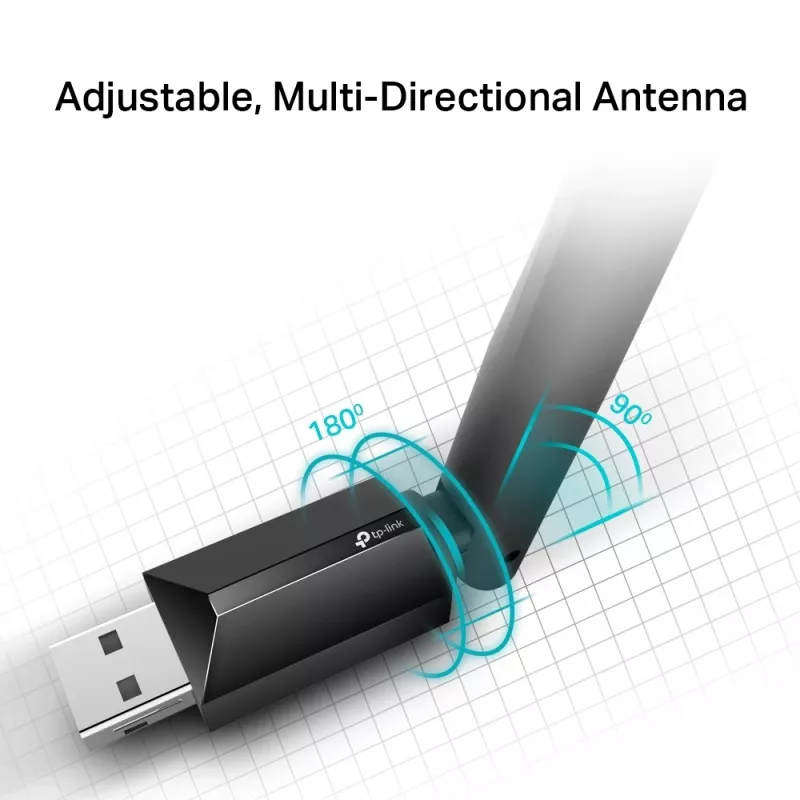 Belaidis USB WiFi adapteris TP-Link AC600 High Gain ARCHER T2U PLUS