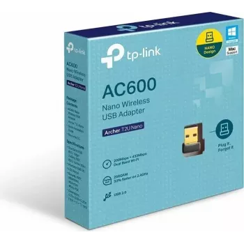 TP-Link Archer T2U Nano belaidis USB adapteris AC600, 2,4/5 GHz