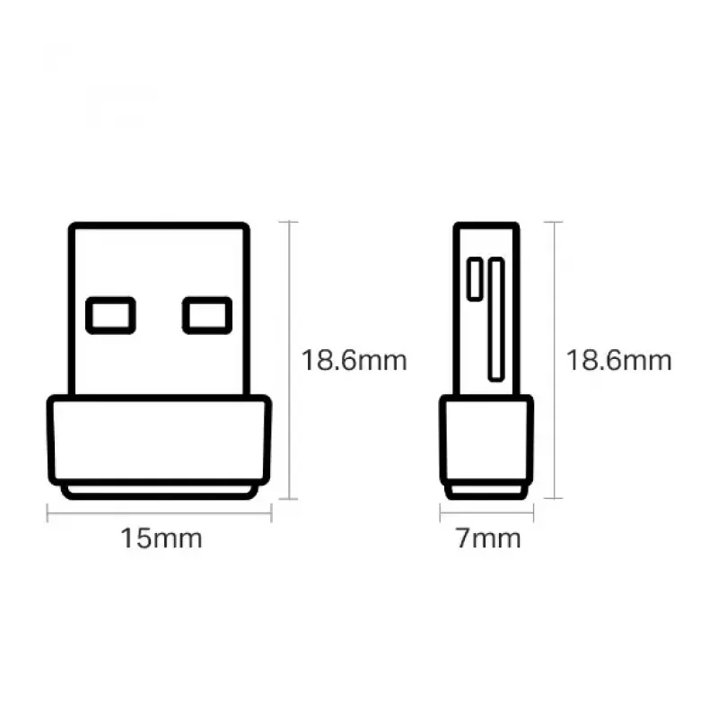 TP-Link Archer T2U Nano belaidis USB adapteris AC600, 2,4/5 GHz