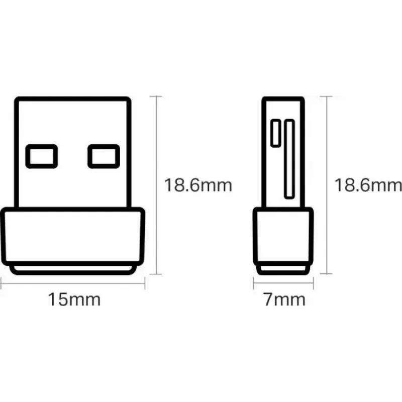 TP-Link Archer T2U Nano belaidis USB adapteris AC600, 2,4/5 GHz