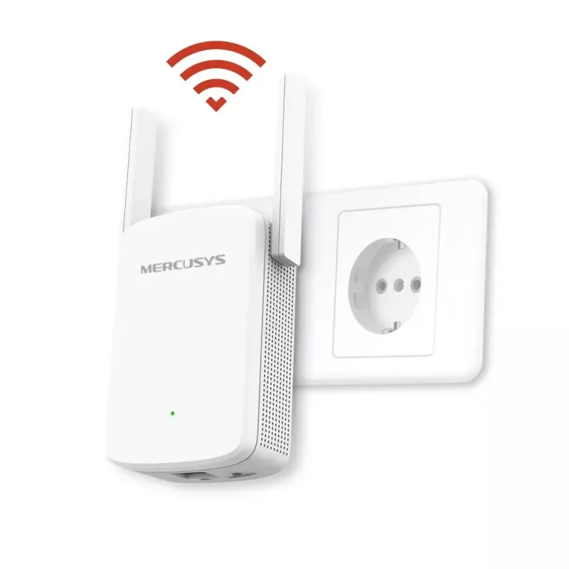 Wi-Fi stiprintuvas MERCUSYS ME30 AC1200 — dviejų juostų 802.11b/g, 2 išorinės antenos, 1x RJ-45