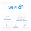 „MERCUSYS Halo H60X“ (3 vnt.) – belaidžio tinklo tinklelio sistema, dviejų juostų „Wi‑Fi 6“, iki 1500 Mbps, aprėptis 550 m², 2× LAN prievadai