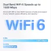 „MERCUSYS Halo H60X“ (3 vnt.) – belaidžio tinklo tinklelio sistema, dviejų juostų „Wi‑Fi 6“, iki 1500 Mbps, aprėptis 550 m², 2× LAN prievadai