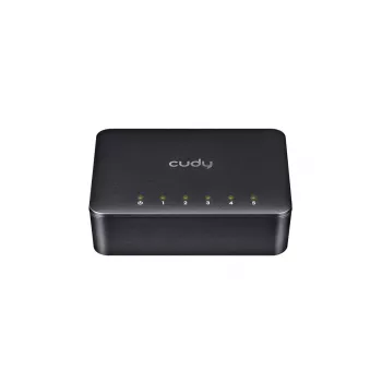 Tinklo jungiklis Cudy GS105D, 5 prievadų Gigabit Ethernet (10/100/1000), 1 Gbit/s pralaidumas, DC 5V maitinimas