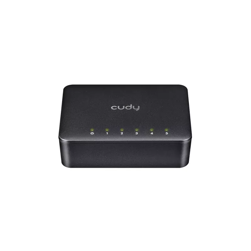 Tinklo jungiklis Cudy GS105D, 5 prievadų Gigabit Ethernet (10/100/1000), 1 Gbit/s pralaidumas, DC 5V maitinimas