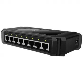 Cudy GS108D tinklo jungiklis 8 prievadų Gigabit Ethernet (10/100/1000), 16 Gbit/s perjungimas, DC 5V, stalinis, juodas