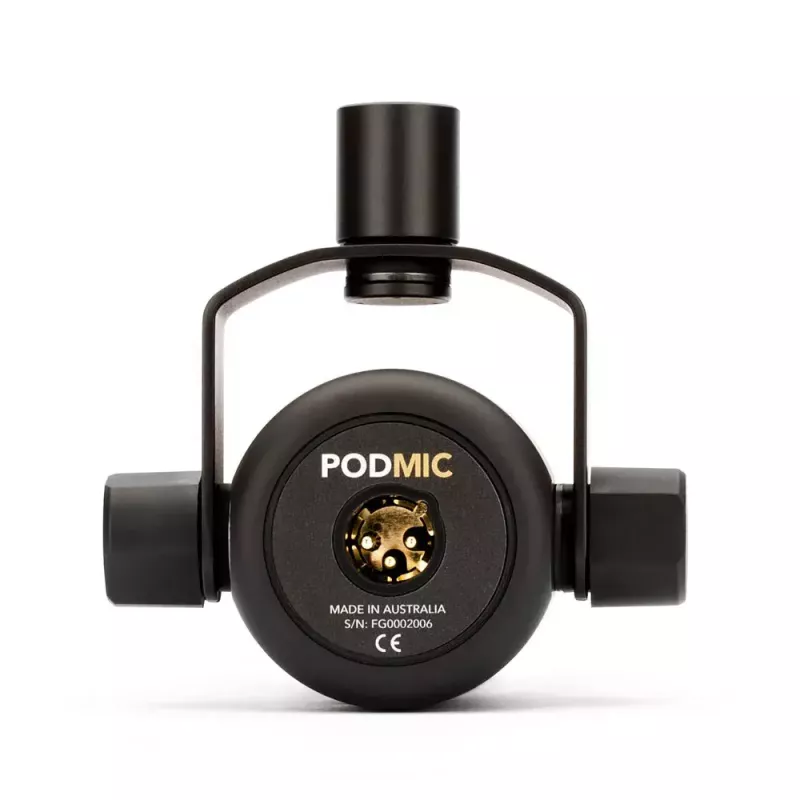 Sceninis dinaminis mikrofonas RØDE PodMic – kardioidinis, XLR-3, 20–20 000 Hz, subalansuota išvestis, 937 g, juodas