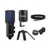 Kondensatorinis USB PC mikrofonas RØDE NT-USB+ — kardioidinis, 24-bit/48 kHz, 20–20000 Hz, 3.5 mm ausinių išėjimas, USB-C, juodas
