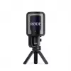 Kondensatorinis USB PC mikrofonas RØDE NT-USB+ — kardioidinis, 24-bit/48 kHz, 20–20000 Hz, 3.5 mm ausinių išėjimas, USB-C, juodas