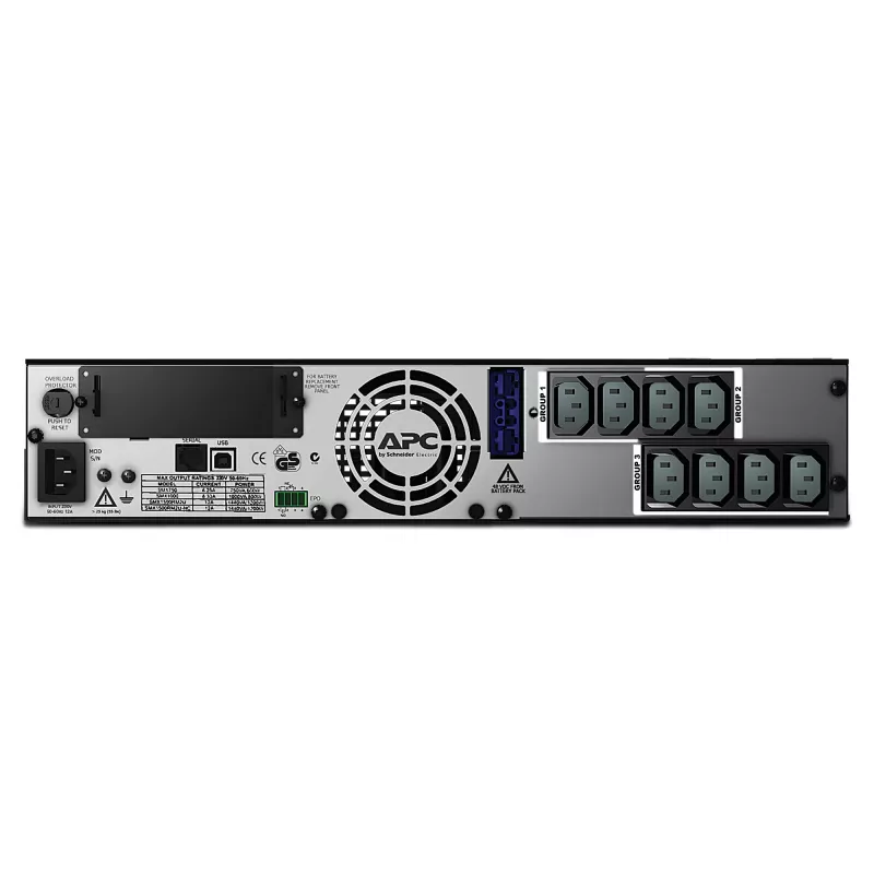 APC Smart-UPS X SMX1500RMI2U - 1500VA, 8x C13 išėjimai, USB, išplečiamas veikimo laikas
