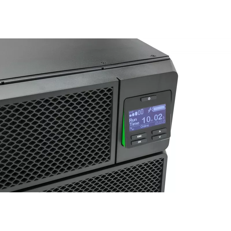APC Smart-UPS On-Line SRT5KRMXLI – 5000VA, 6x C13, 4x C19 išėjimai, montuojamas į stelažą, integruota tinklo valdymo kortelė