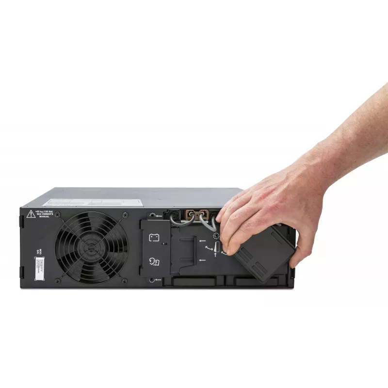 APC Smart-UPS On-Line SRT5KRMXLI – 5000VA, 6x C13, 4x C19 išėjimai, montuojamas į stelažą, integruota tinklo valdymo kortelė