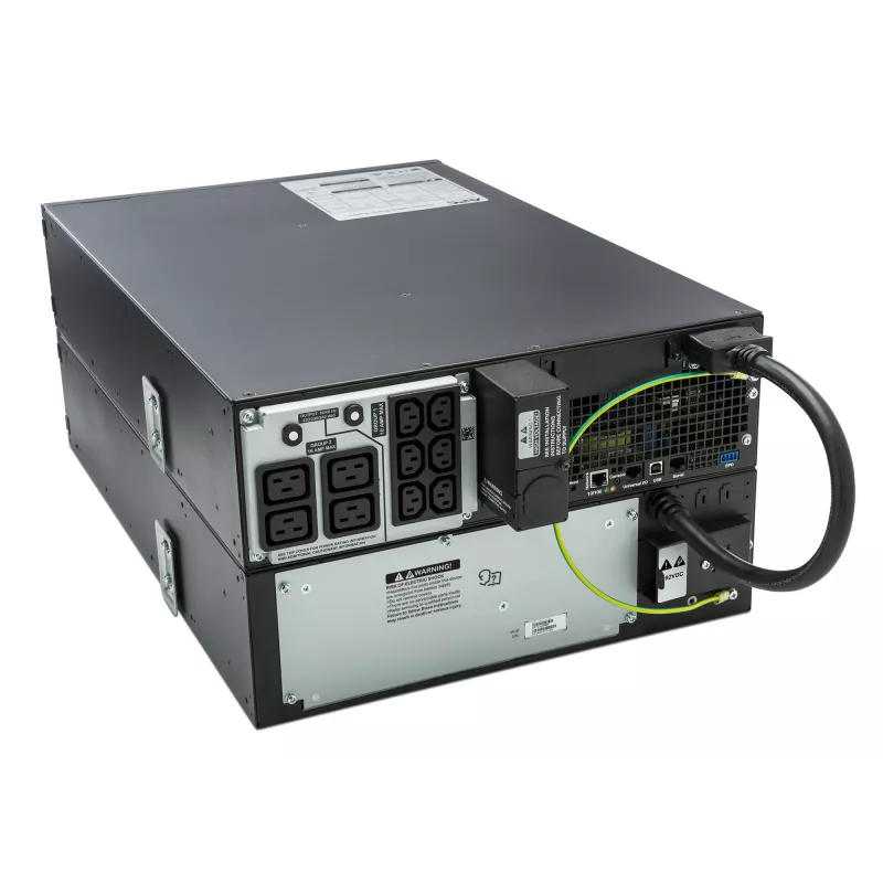 APC Smart-UPS On-Line SRT5KRMXLI – 5000VA, 6x C13, 4x C19 išėjimai, montuojamas į stelažą, integruota tinklo valdymo kortelė