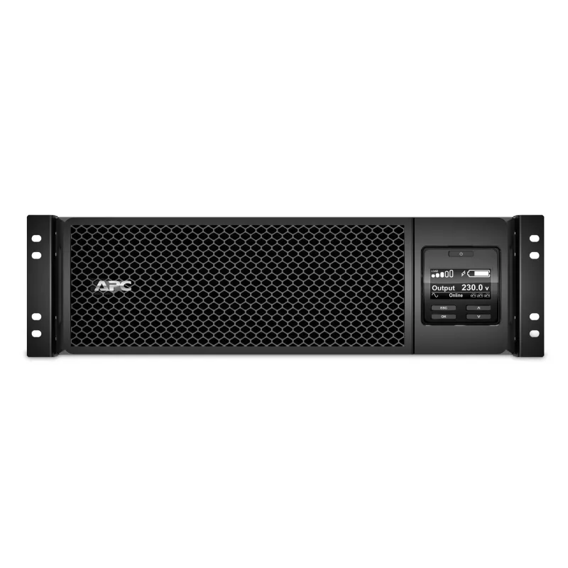 APC Smart-UPS On-Line SRT5KRMXLI – 5000VA, 6x C13, 4x C19 išėjimai, montuojamas į stelažą, integruota tinklo valdymo kortelė