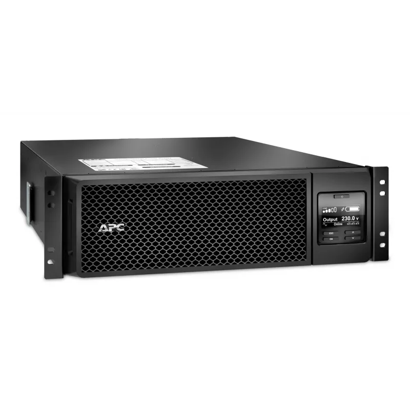 APC Smart-UPS On-Line SRT5KRMXLI – 5000VA, 6x C13, 4x C19 išėjimai, montuojamas į stelažą, integruota tinklo valdymo kortelė