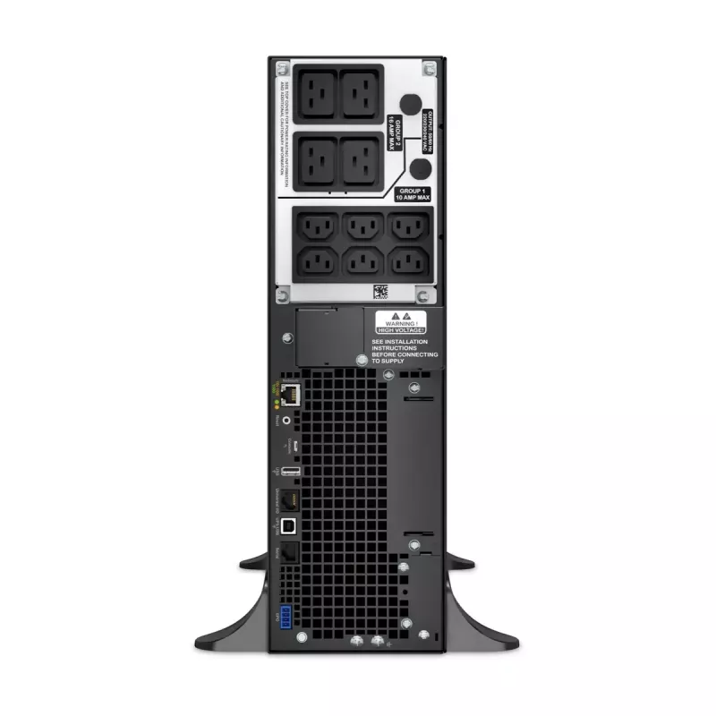 APC Smart-UPS On-Line 5kVA bokštinis UPS, 230V, 6x C13+4x C19, tinklo kortelė, ilgesnis veikimo laikas, be bėgių komplekto