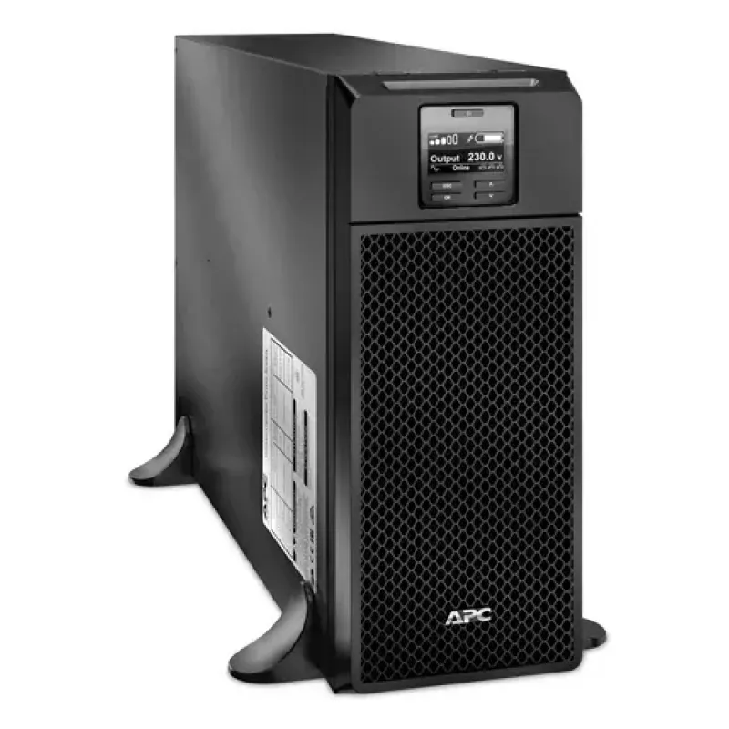 APC Smart-UPS On-Line, 6kVA/6kW, Tower, 230V, 6x C13+4x C19 IEC lizdai, tinklo kortelė+SmartSlot, prailgintas veikimo laikas, be bėgių komplekto