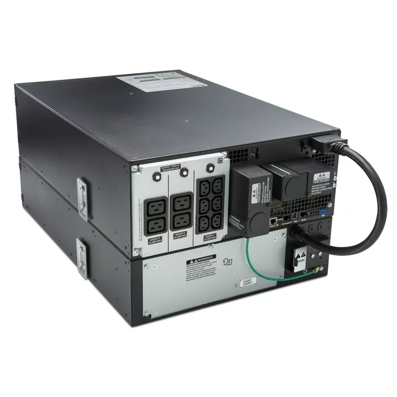APC Smart-UPS On-Line SRT6KRMXLI - 6 kW/VA, 6x C13 + 4x C19 + kietasis laidas 1 fazė, montuojamas į stelažą, integruota tinklo valdymo kortelė