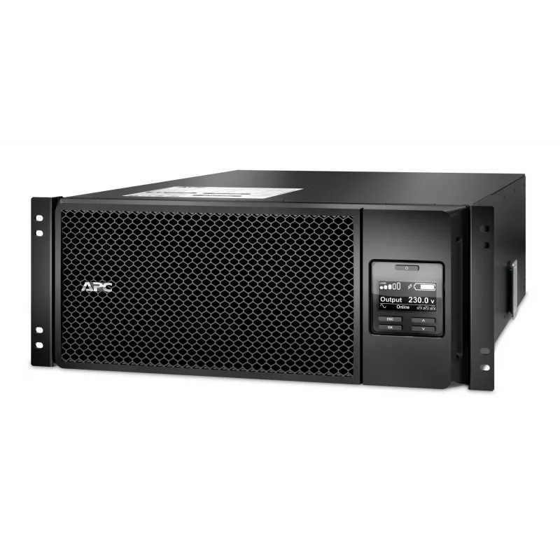 APC Smart-UPS On-Line SRT6KRMXLI - 6 kW/VA, 6x C13 + 4x C19 + kietasis laidas 1 fazė, montuojamas į stelažą, integruota tinklo valdymo kortelė