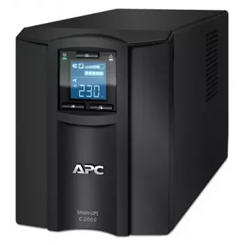 APC Smart-UPS C SMC2000I, linijinis-interaktyvus, 2000VA, bokštas, 230V, 6x IEC C13+1x IEC C19, USB ir Serial, AVR, grafinis LCD