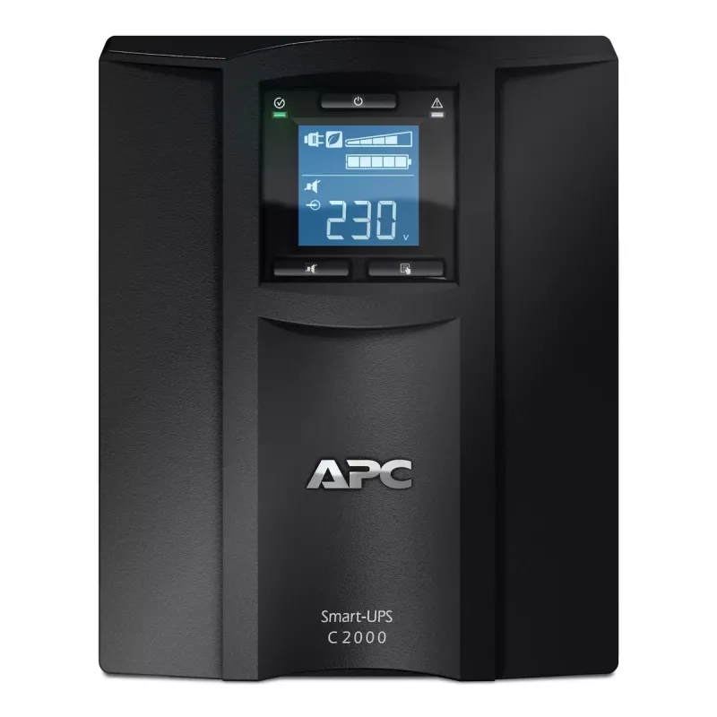 APC Smart-UPS C SMC2000I, linijinis-interaktyvus, 2000VA, bokštas, 230V, 6x IEC C13+1x IEC C19, USB ir Serial, AVR, grafinis LCD