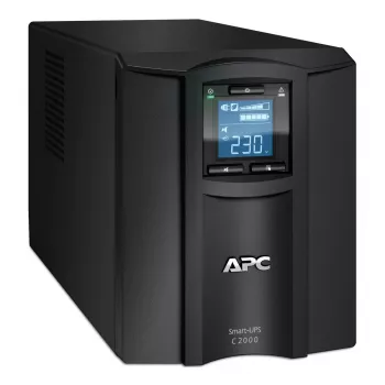 APC Smart-UPS C SMC2000I, linijinis-interaktyvus, 2000VA, bokštas, 230V, 6x IEC C13+1x IEC C19, USB ir Serial, AVR, grafinis LCD